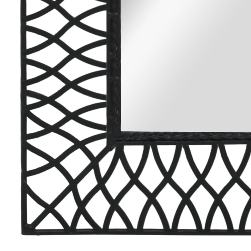 Produktbild för Trädgårdsspegel bågformad 50x80 cm svart