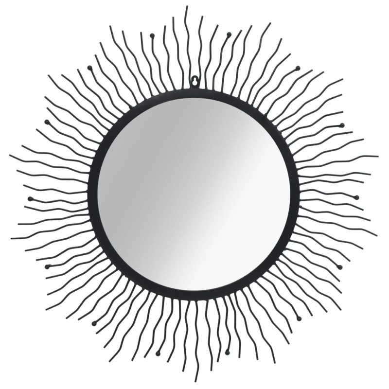 Produktbild för Trädgårdsspegel solstrålar 80 cm svart