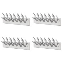 Produktbild för Kroklist 4 st silver aluminium