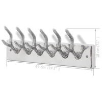 Produktbild för Kroklist 4 st silver aluminium