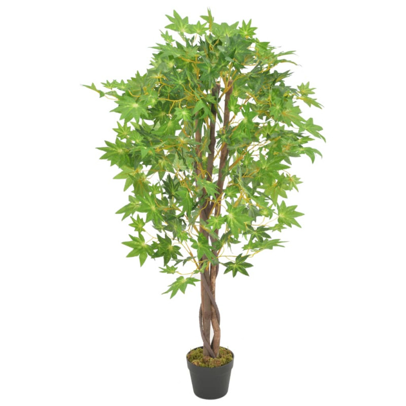 Produktbild för Konstväxt Lönnträd med kruka 120 cm grön