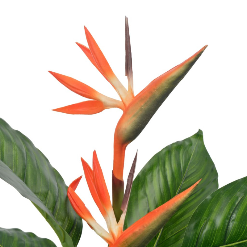 Produktbild för Konstväxt Papegojblomma med kruka 100 cm röd