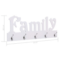 Produktbild för Väggkrokar FAMILY 74x29,5 cm