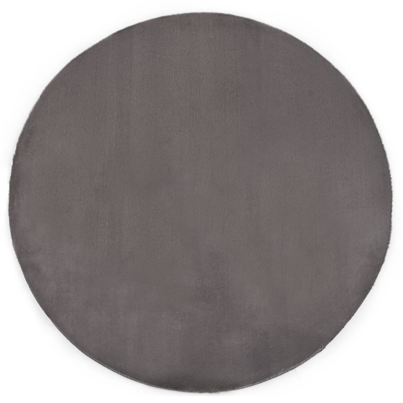 Produktbild för Matta 160 cm konstpäls mörkgrå