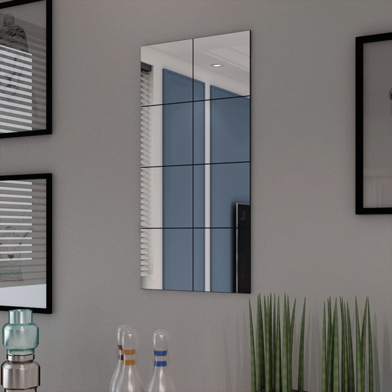Produktbild för Spegelplattor utan ram glas 16 st 20,5 cm
