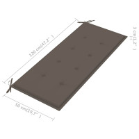 Produktbild för Trädgårdsbänk 2-sits med dyna 120 cm massivt eukalyptusträ