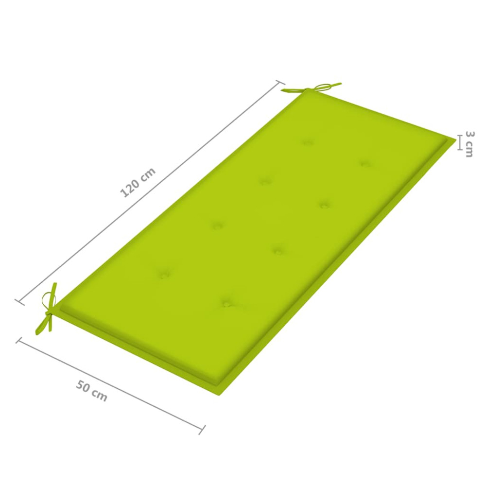 Produktbild för Trädgårdsbänk 2-sits med dyna 120 cm massivt eukalyptusträ