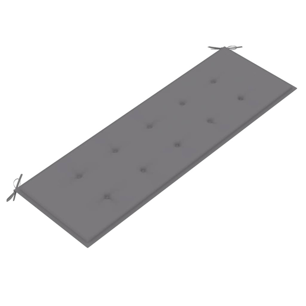 Produktbild för Trädgårdsbänk 3-sits med dyna 150 cm massivt eukalyptusträ