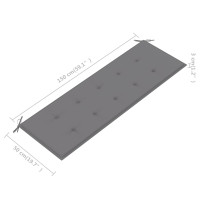 Produktbild för Trädgårdsbänk 3-sits med dyna 150 cm massivt eukalyptusträ