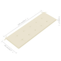 Produktbild för Trädgårdsbänk 3-sits med dyna 150 cm massivt eukalyptusträ