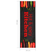 Produktbild för Köksmatta maskintvättbar Hot & Spicy 60x300 cm