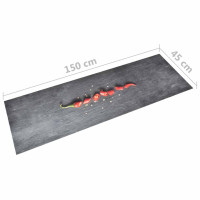 Produktbild för Köksmatta maskintvättbar peppar 45x150 cm