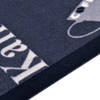 Produktbild för Köksmatta maskintvättbar kaffe blå 60x300 cm