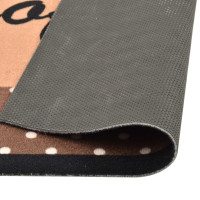 Produktbild för Köksmatta maskintvättbar kaffe brun 60x180 cm