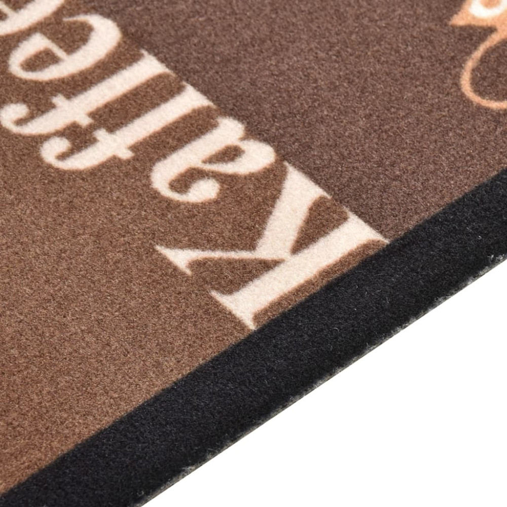 Produktbild för Köksmatta maskintvättbar kaffe brun 60x180 cm