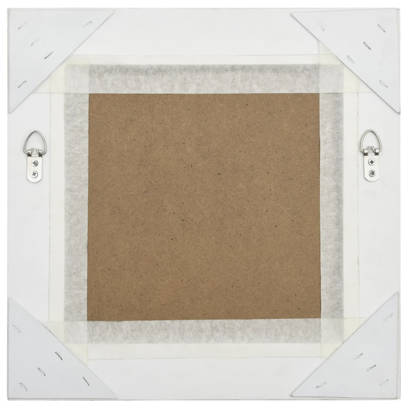 Produktbild för Väggspegel barockstil 40x40 cm vit