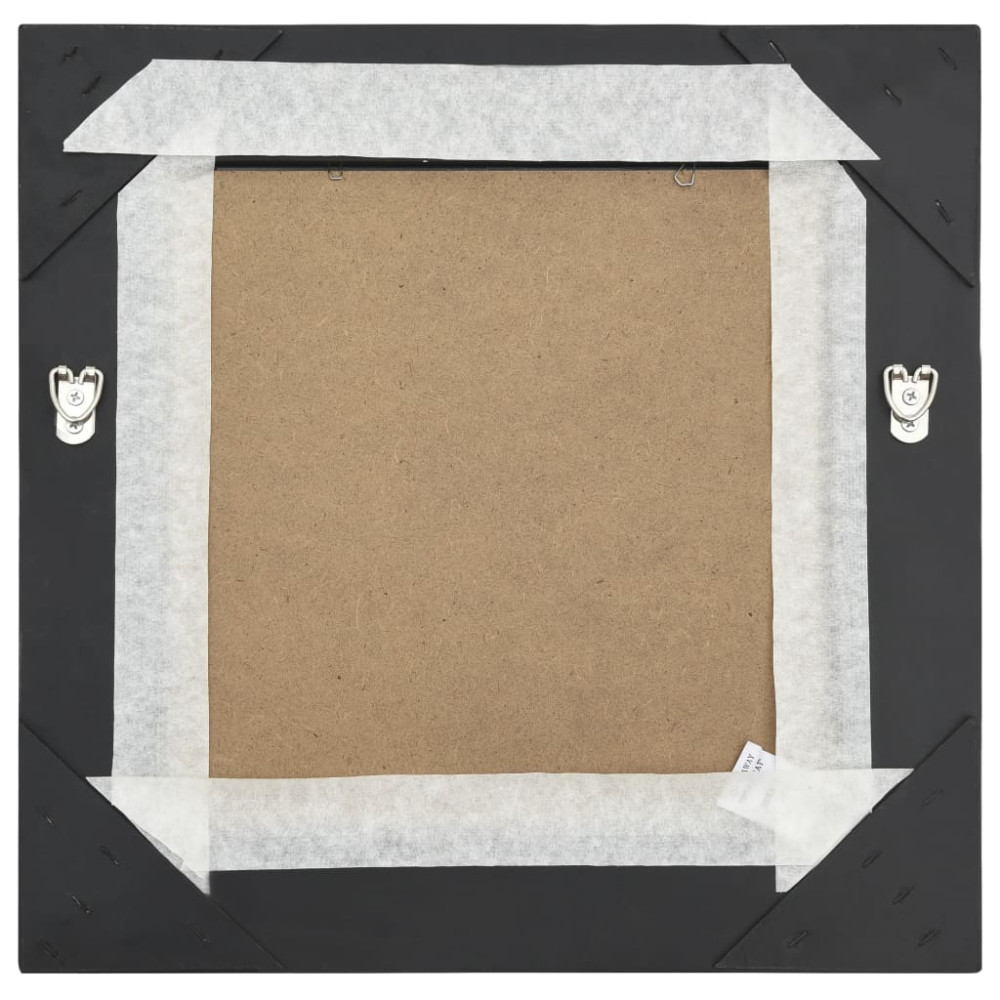 Produktbild för Väggspegel barockstil 40x40 cm svart