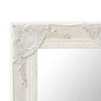 Produktbild för Väggspegel barockstil 50x50 cm vit