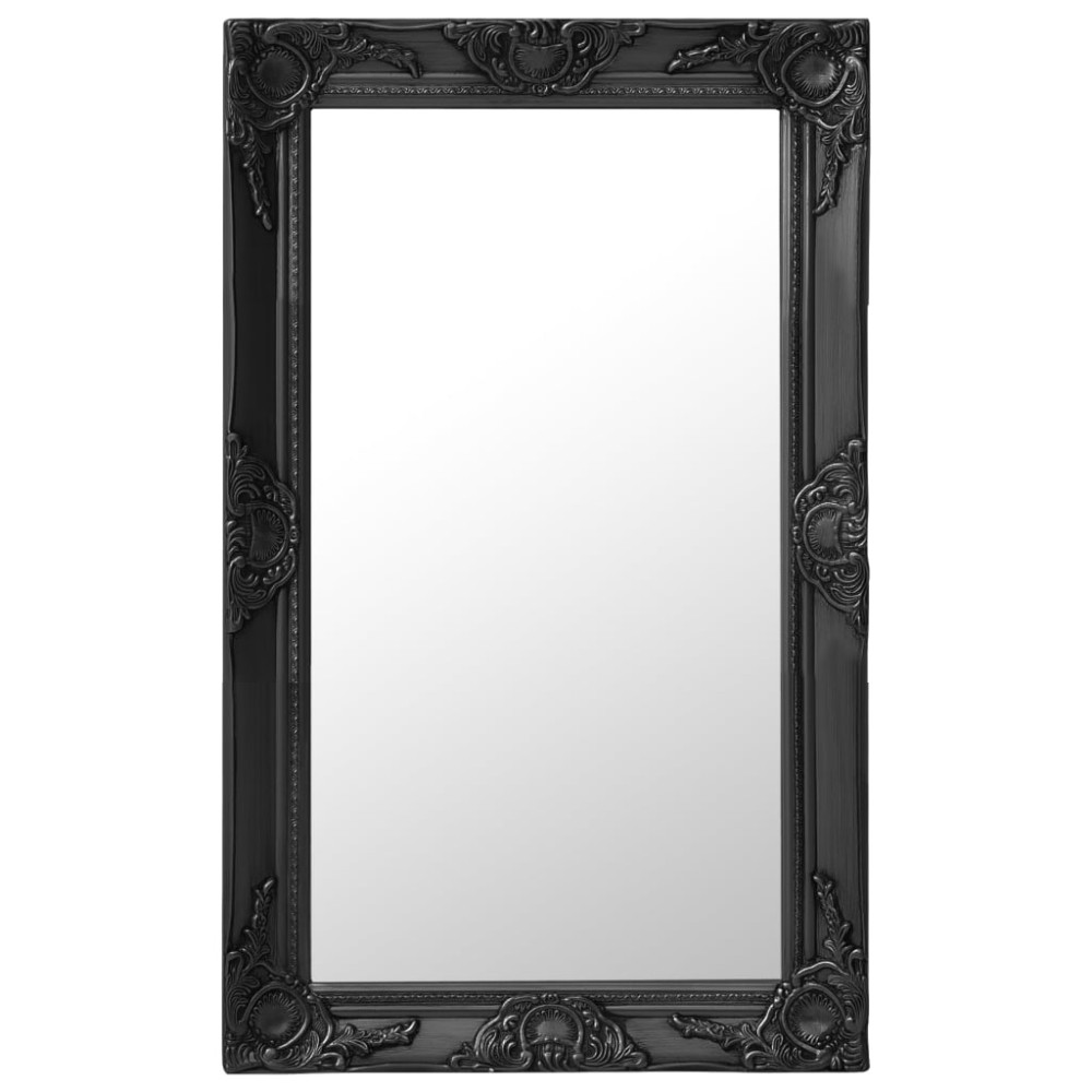 Produktbild för Väggspegel barockstil 50x80 cm svart