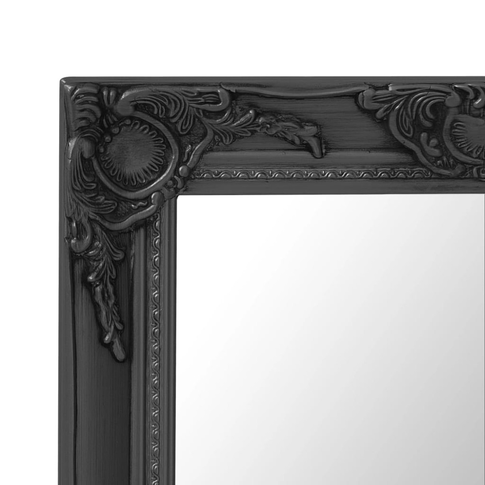 Produktbild för Väggspegel barockstil 50x80 cm svart