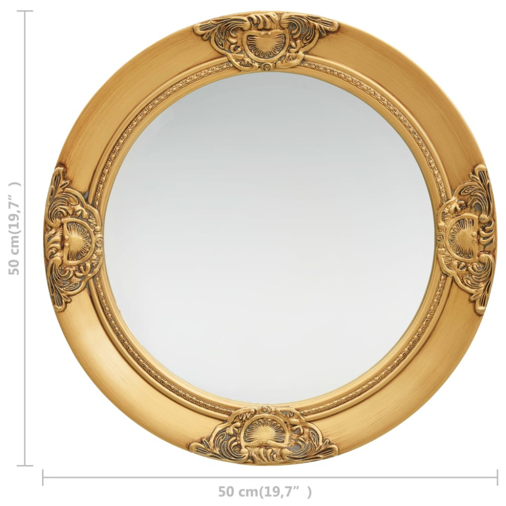 Produktbild för Väggspegel barockstil 50 cm guld