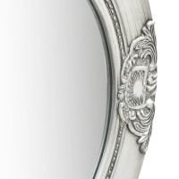 Produktbild för Väggspegel barockstil 50 cm silver