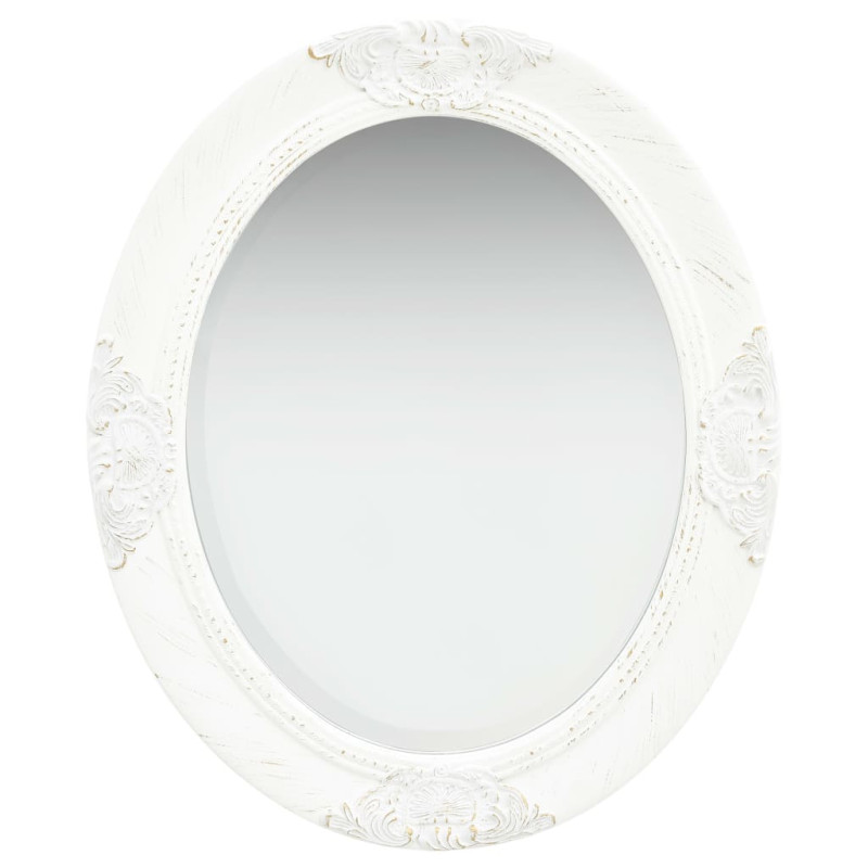 Produktbild för Väggspegel barockstil 50x60 cm vit