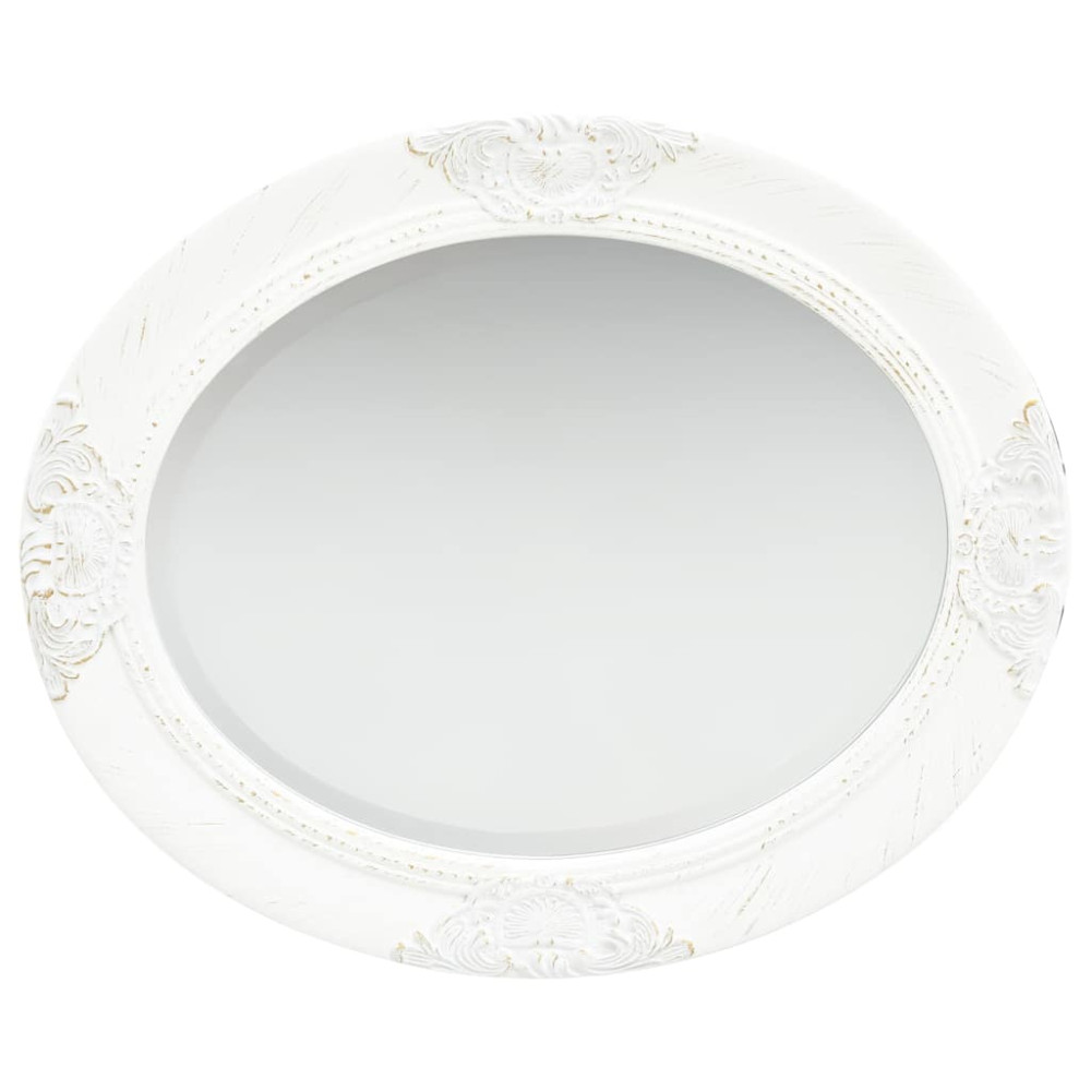 Produktbild för Väggspegel barockstil 50x60 cm vit