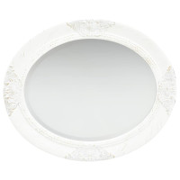 Produktbild för Väggspegel barockstil 50x60 cm vit