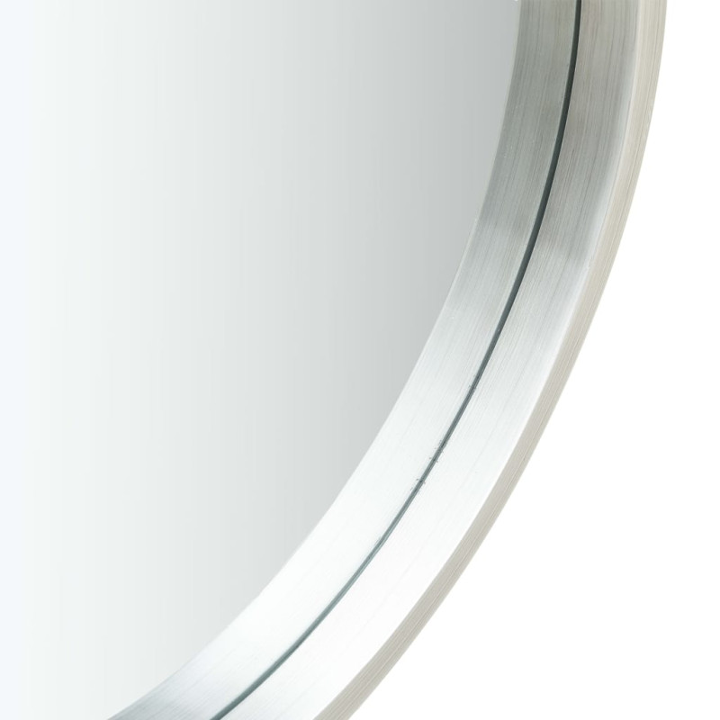 Produktbild för Väggspegel med rem 40 cm silver