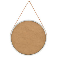 Produktbild för Väggspegel med rem 60 cm silver