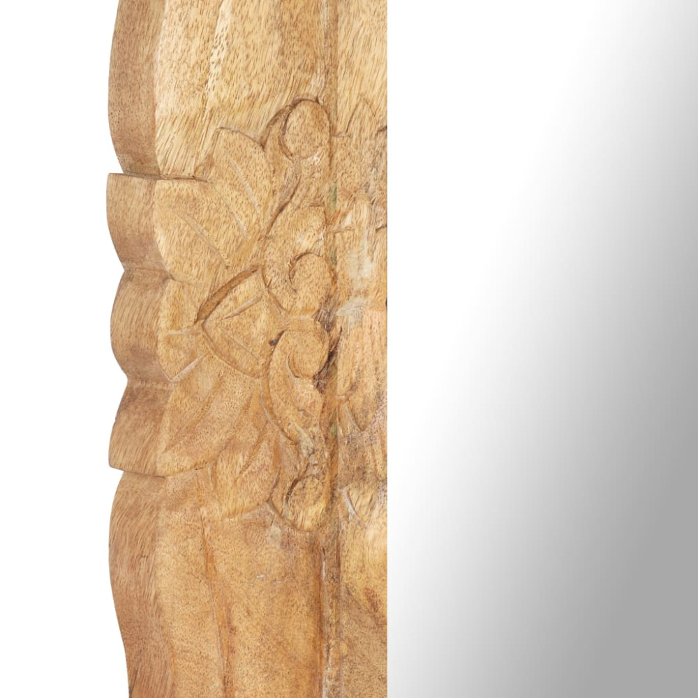 Produktbild för Spegel 110x50 cm massivt mangoträ