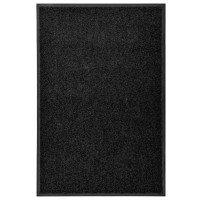 Miniatyr av produktbild för Dörrmatta tvättbar svart 60x90 cm