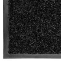 Miniatyr av produktbild för Dörrmatta tvättbar svart 60x90 cm