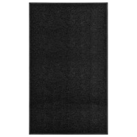 Produktbild för Dörrmatta tvättbar svart 90x150 cm