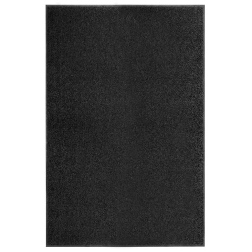 vidaXL Dörrmatta tvättbar svart 120x180 cm