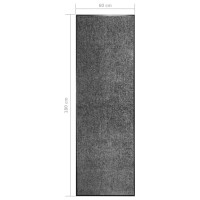 Produktbild för Dörrmatta antracit tvättbar 60x180 cm