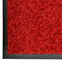 Produktbild för Dörrmatta tvättbar röd 40x60 cm