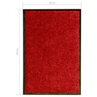 Produktbild för Dörrmatta tvättbar röd 40x60 cm