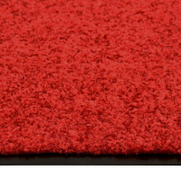 Produktbild för Dörrmatta tvättbar röd 60x90 cm