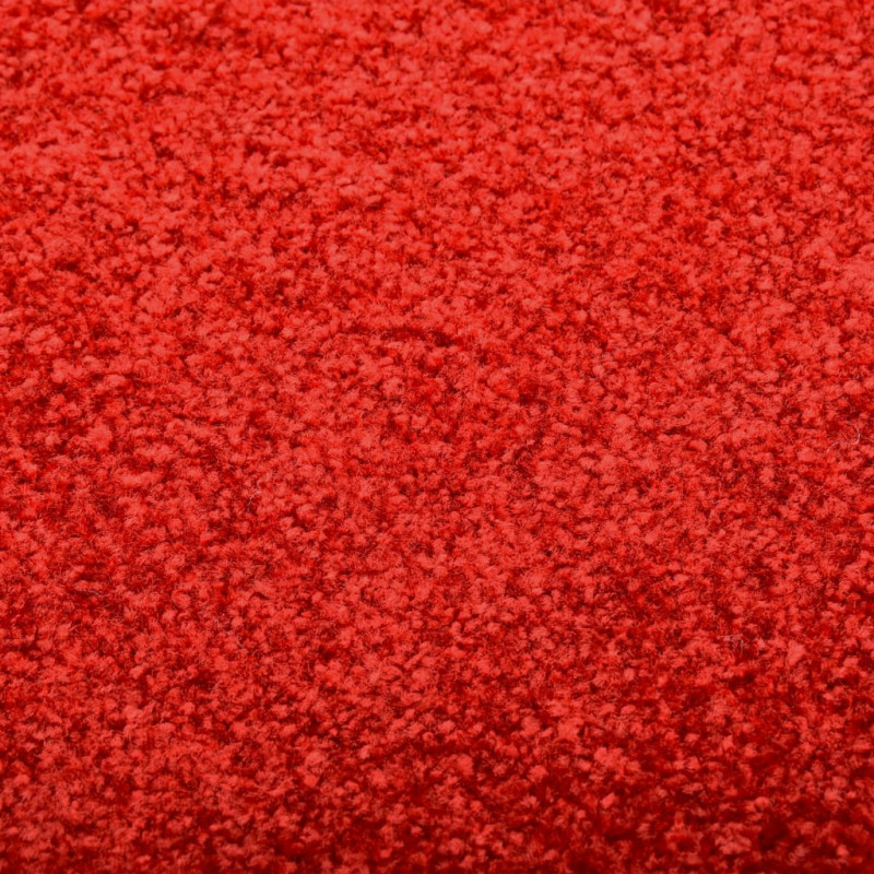 Produktbild för Dörrmatta tvättbar röd 60x180 cm