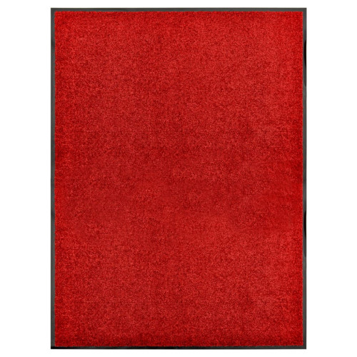 vidaXL Dörrmatta tvättbar röd 90x120 cm