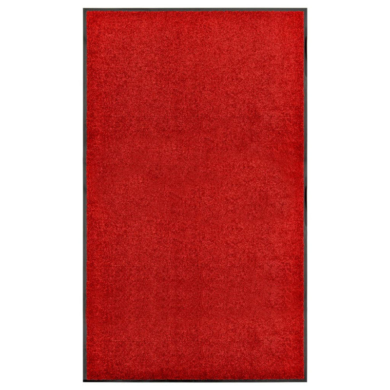 Produktbild för Dörrmatta tvättbar röd 90x150 cm