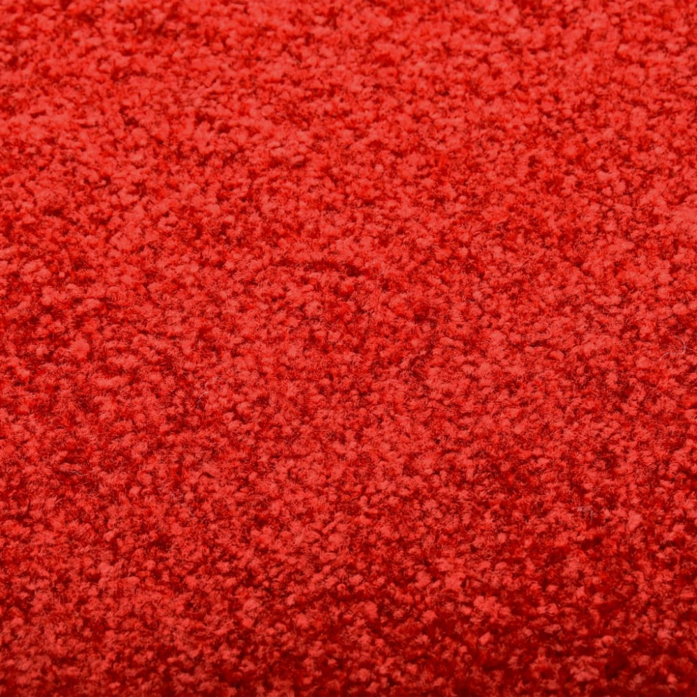Produktbild för Dörrmatta tvättbar röd 120x180 cm
