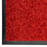 Produktbild för Dörrmatta tvättbar röd 120x180 cm
