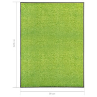 Miniatyr av produktbild för Dörrmatta tvättbar grön 90x120 cm
