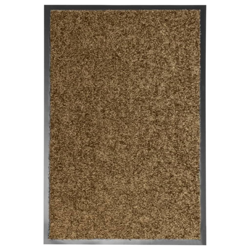 Produktbild för Dörrmatta tvättbar brun 40x60 cm