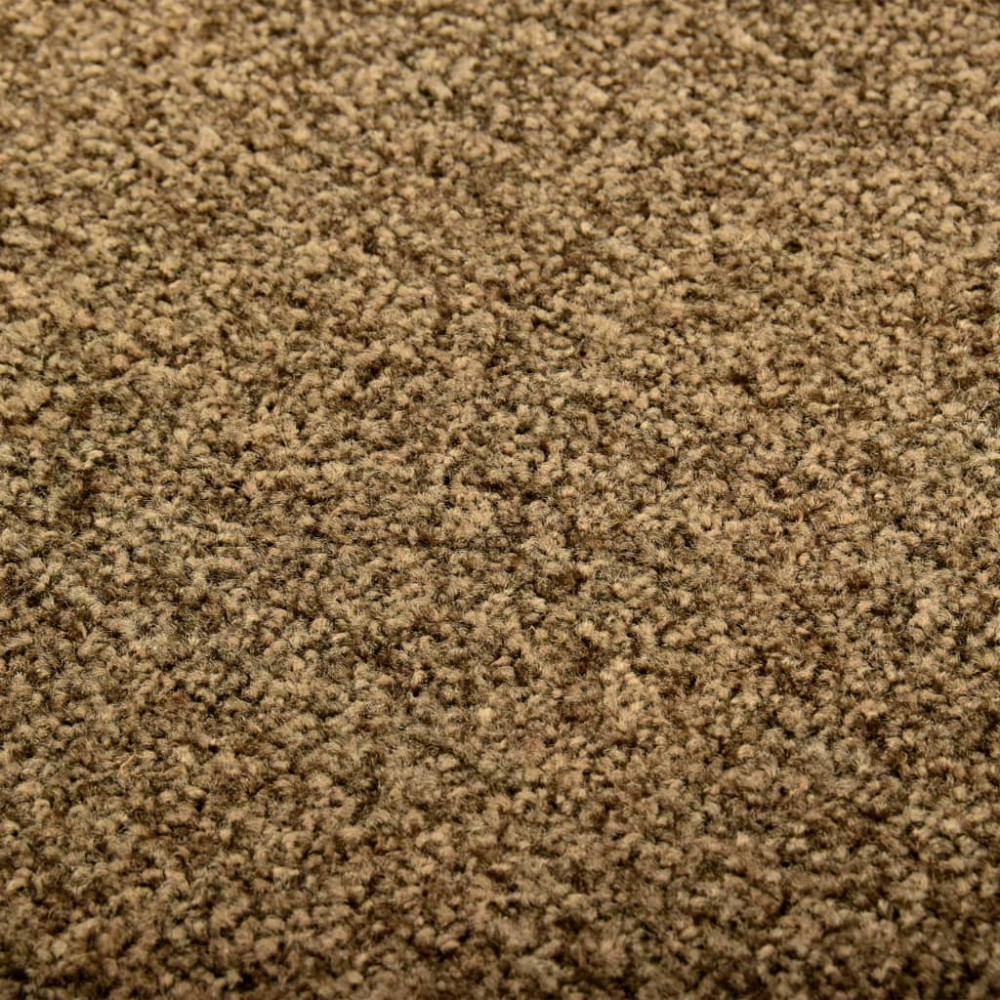 Produktbild för Dörrmatta tvättbar brun 90x120 cm