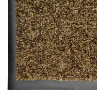 Produktbild för Dörrmatta tvättbar brun 90x120 cm