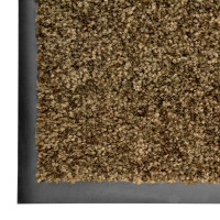 Produktbild för Dörrmatta tvättbar brun 90x150 cm
